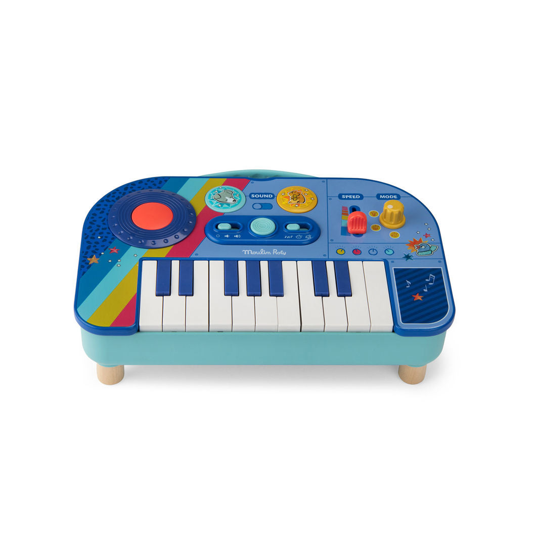 Moulin Roty Electric Keyboard - Puce &amp; Pilou