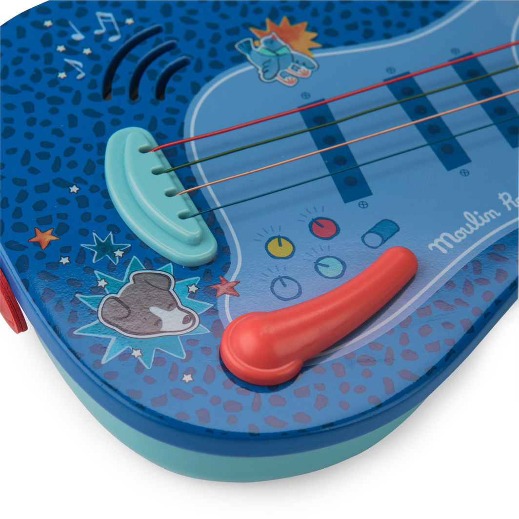 Moulin Roty - Musical Instrument - Electric Guitar - Puce &amp; Pilou