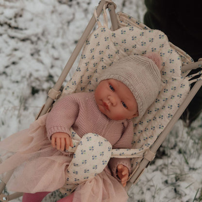 Así doll clothing for baby doll, size 46 cm – knitted hat in Soft Rose