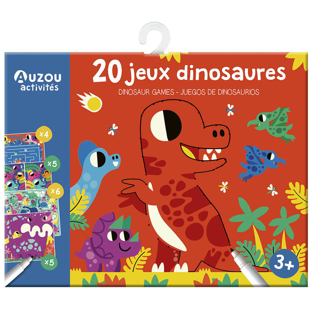 Auzou Activity Cards, 20 Tasks - Dinosaurs