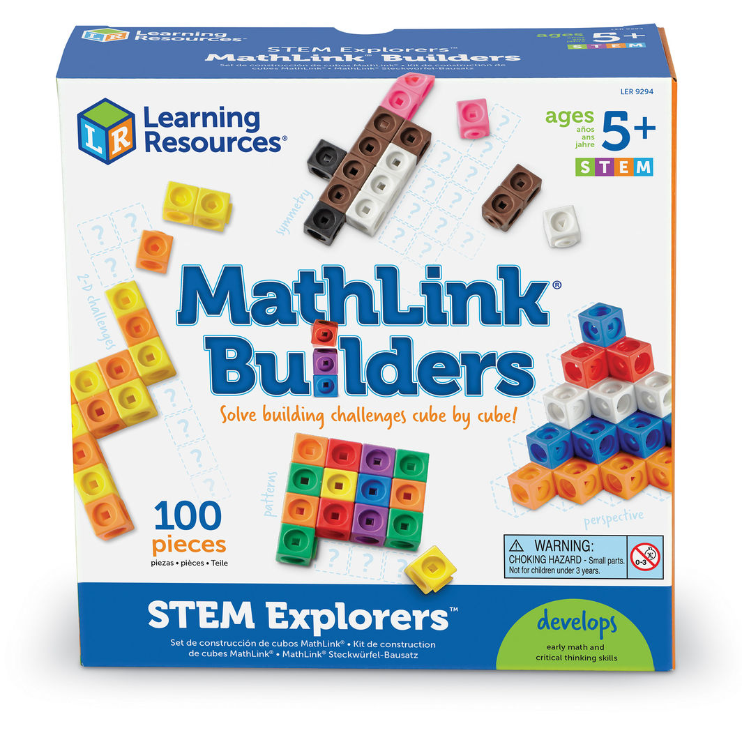 Learning Resources MathLink® Builders - Activity Set with Building Challenges