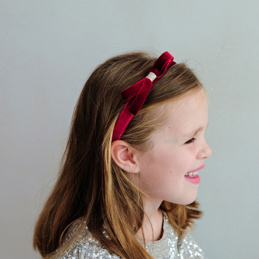 Mimi &amp; Lula - Headband - Burgundy Violet Bow