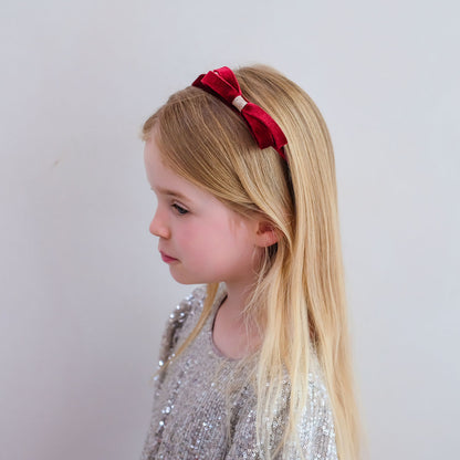 Mimi &amp; Lula - Headband - Burgundy Violet Bow
