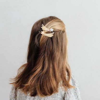 Mimi &amp; Lula - 2 Snap Hair Clips - Large Dazzle Shooting Star