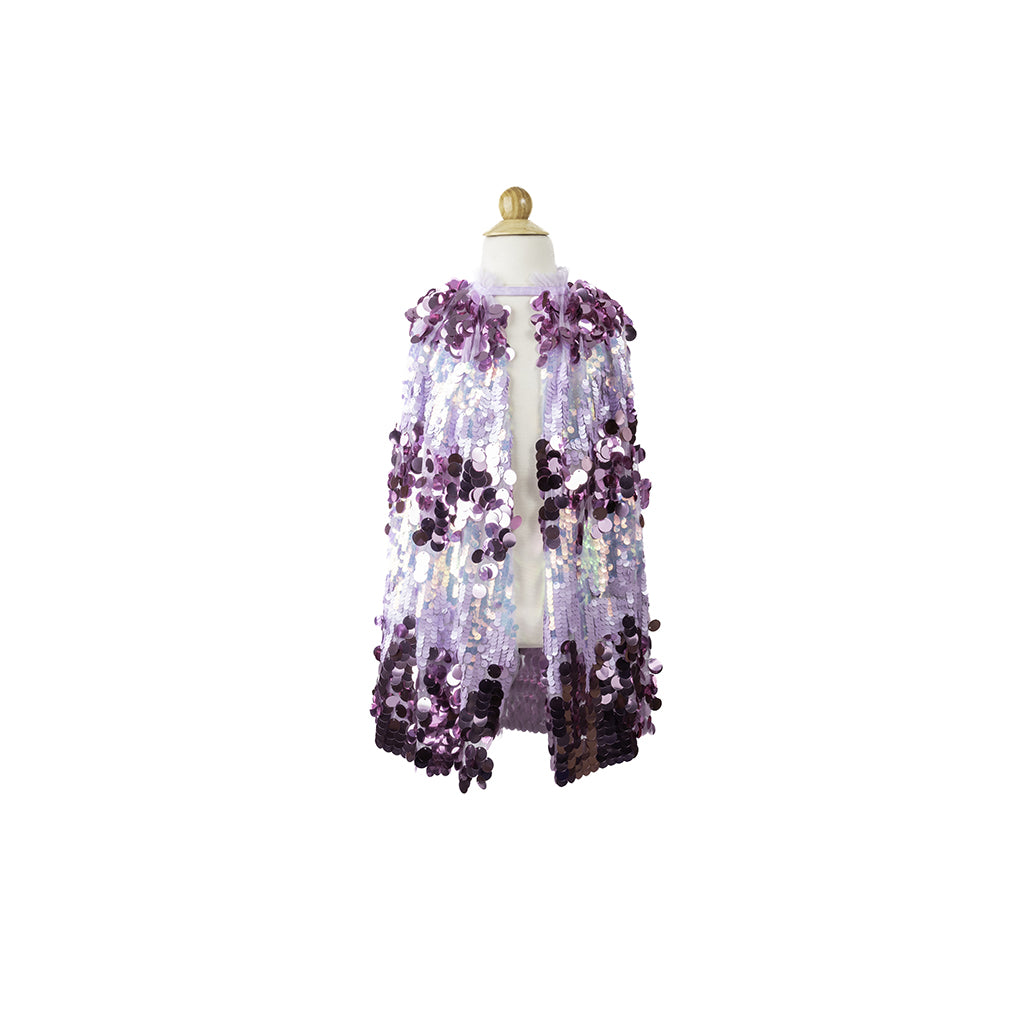 Great Pretenders Cape, The 5th Avenue Sequin Cape, Purple - Size 4-6 Years