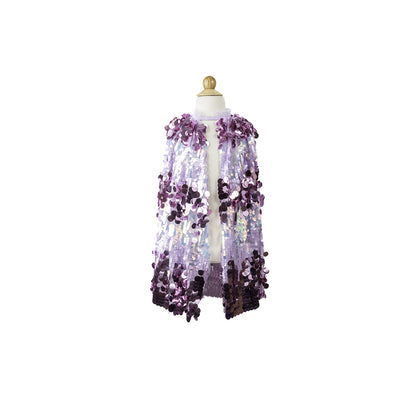 Great Pretenders Cape, The 5th Avenue Sequin Cape, Purple - Size 4-6 Years