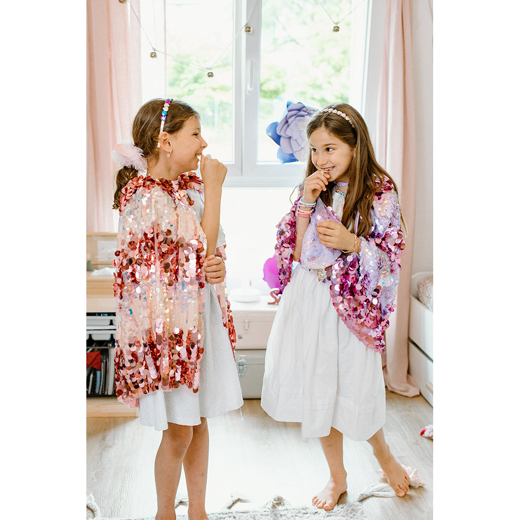 Great Pretenders Cape, The 5th Avenue Sequin Cape, Pink - Size 4-6 Years