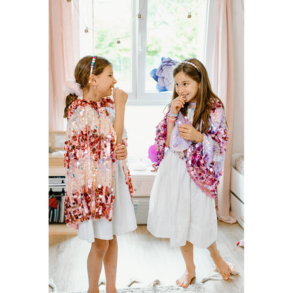 Great Pretenders Cape, The 5th Avenue Sequin Cape, Pink - Size 4-6 Years