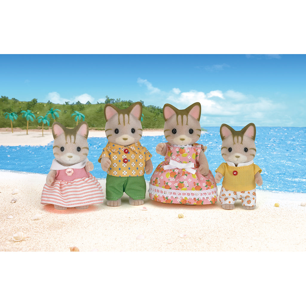 Sylvanian Families Striped Cat Family