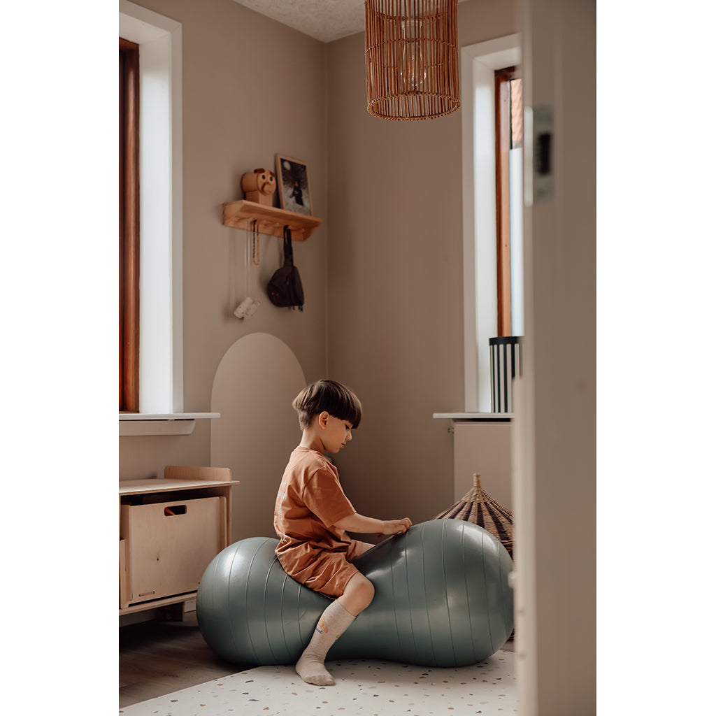 Discover the Hippo Peanut-Shaped Balance Ball in Morning Blue