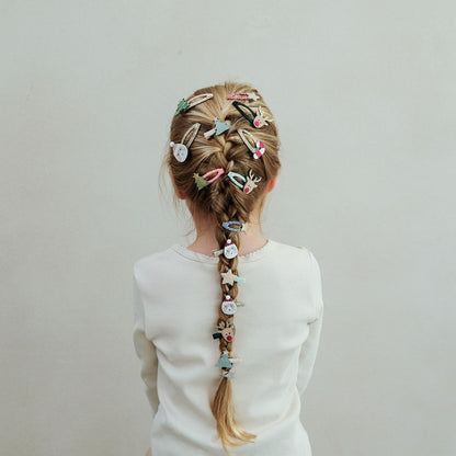 Mimi &amp; Lula 8 Hair Clips, Mini Santa Christmas