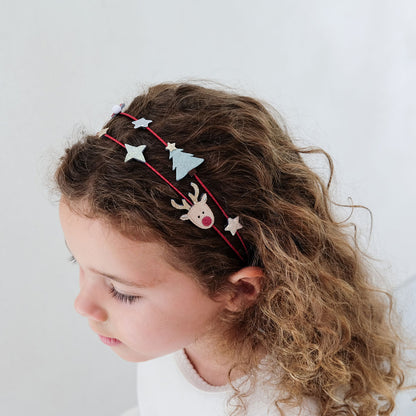 Mimi &amp; Lula Double Headband, Santa Christmas