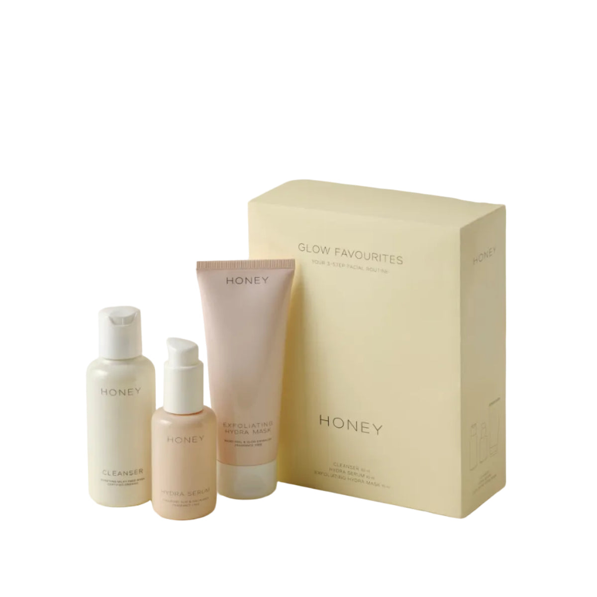 Honey Glow Favourites Gift Set, Facial Skincare with 3 Products