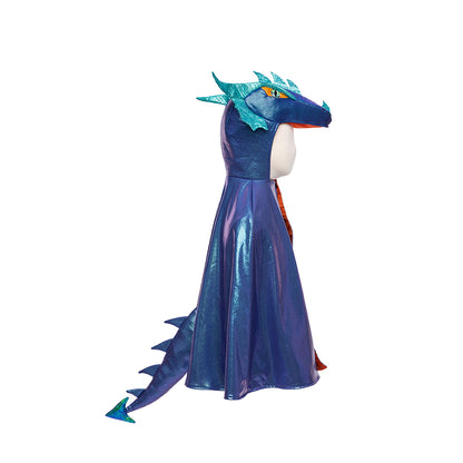Great Pretenders Dress-Up Costume, Azure Metallic Dragon - Size 3-6 Years