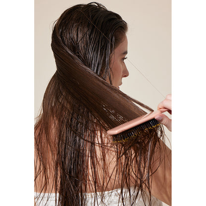 Fan Palm Hairbrush, Bloom Paddle Wet Brush – Large Rose with Glitter