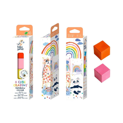 Haku Yoka, Square Crayons - Rainbow Colors