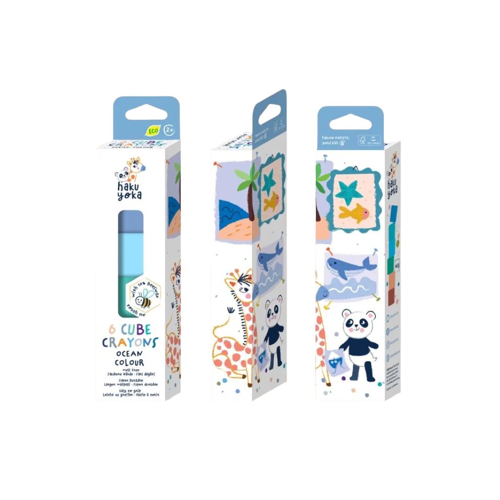 Haku Yoka, Square Crayons - Ocean Colors