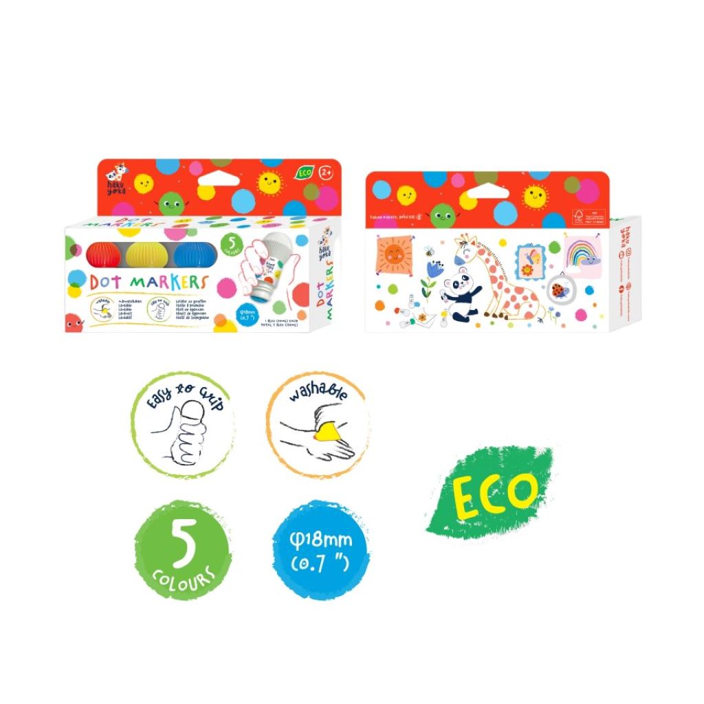 Haku Yoka, Dot Markers - Bright Colors