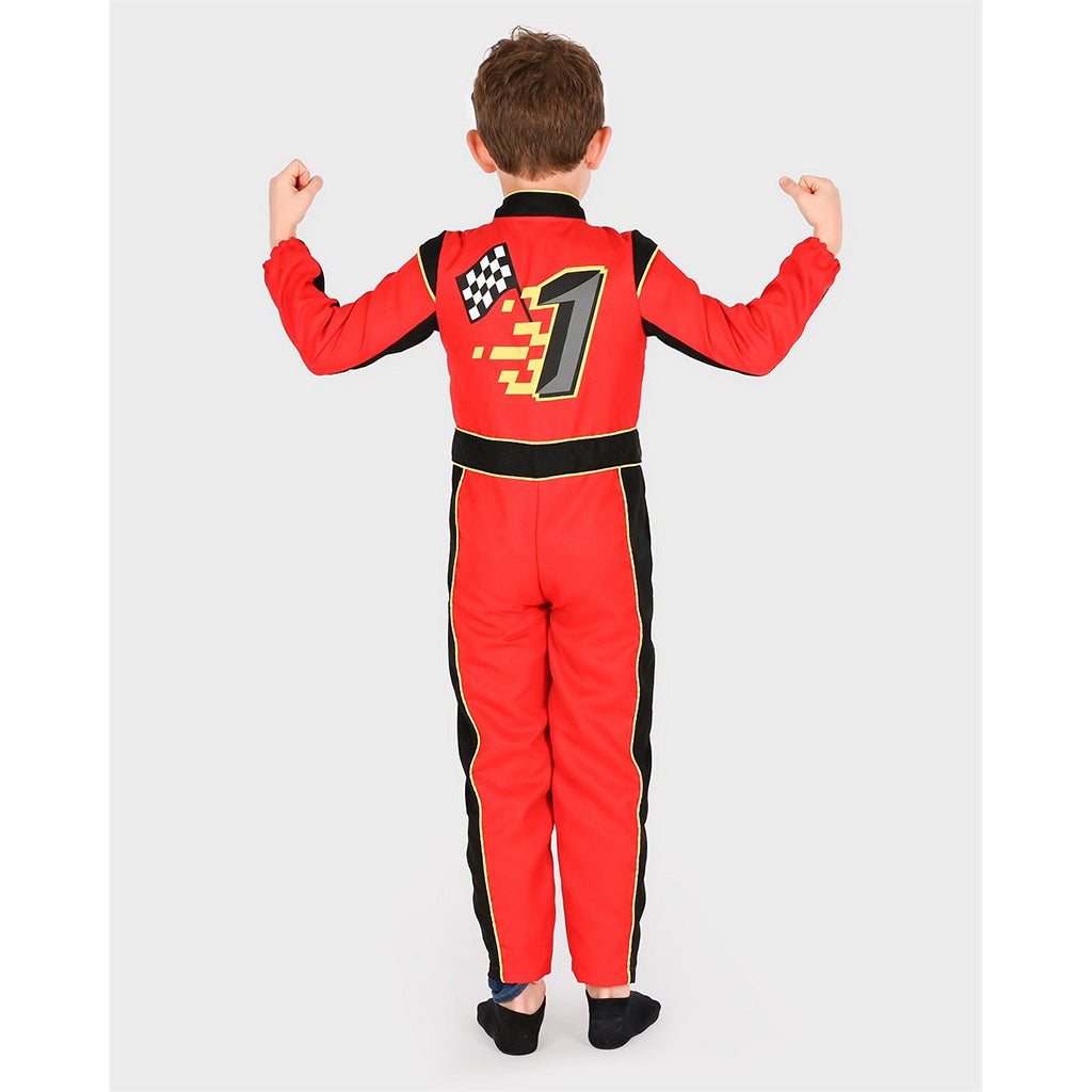 Den goda Fen Costume, Race Car Driver – available in sizes 2-4 years, 4-6 years, and 6-8 years