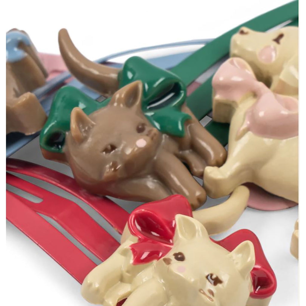 Konges Sløjd Hair Clips, 4-Pack - Cats and Dogs