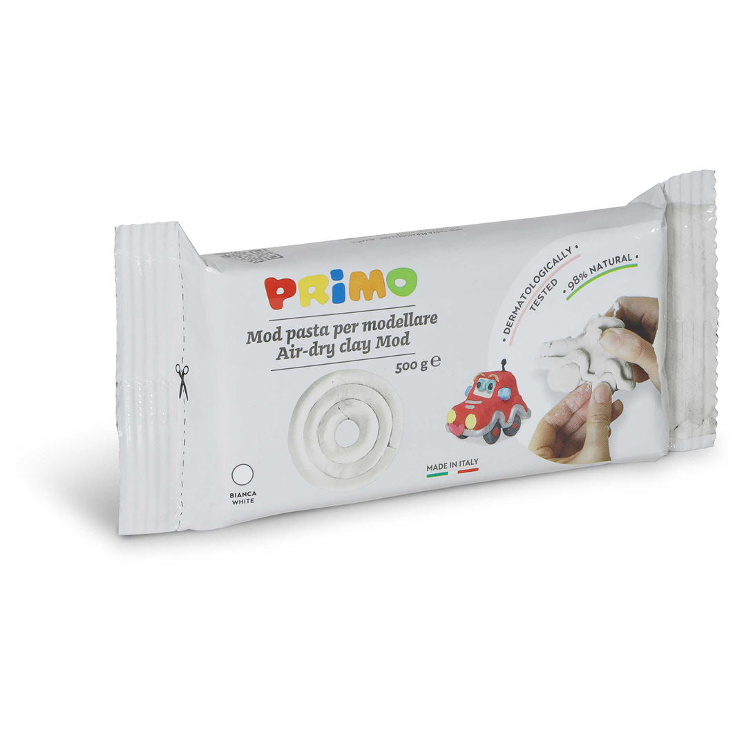 Primo Selvhærdende ler 500g - Hvid