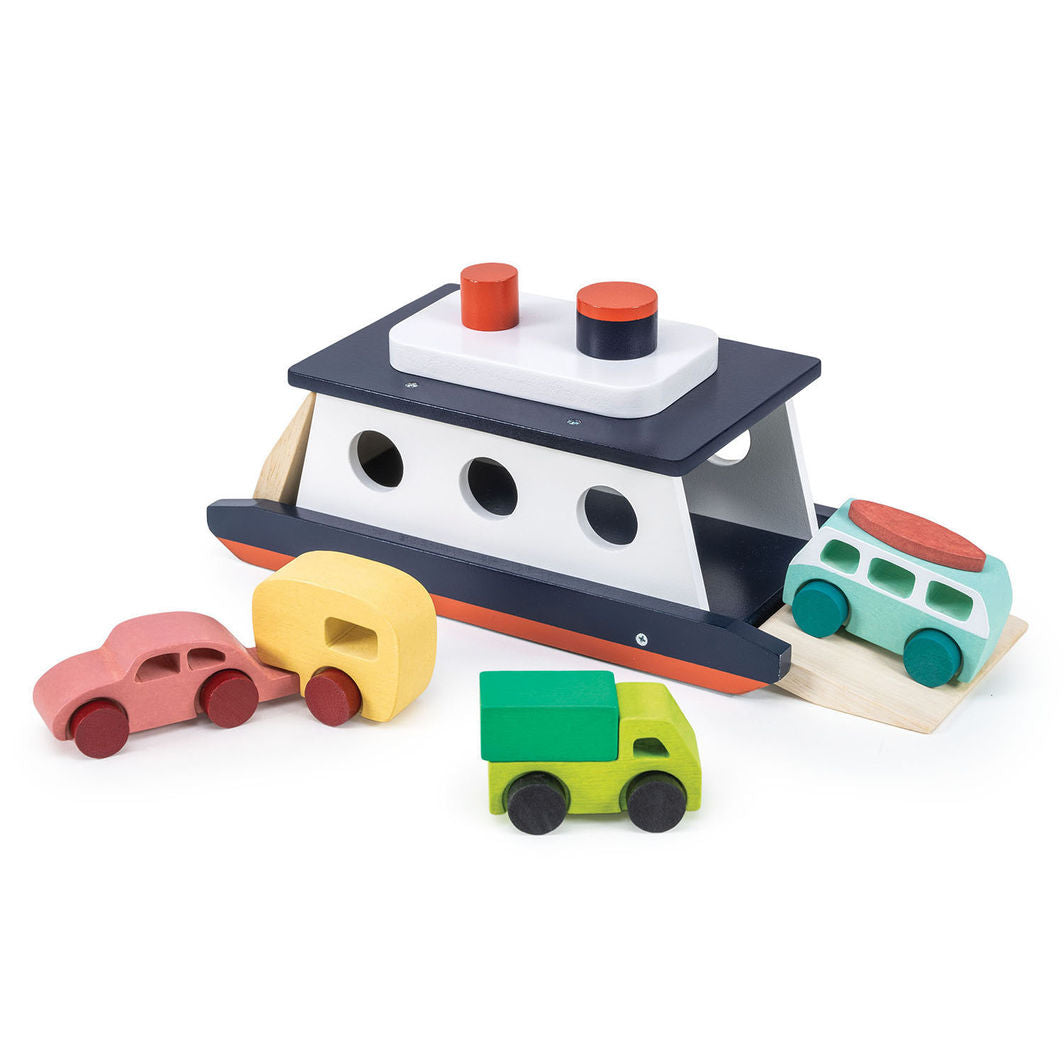 Mentari Wooden Car Ferry with Toy Cars