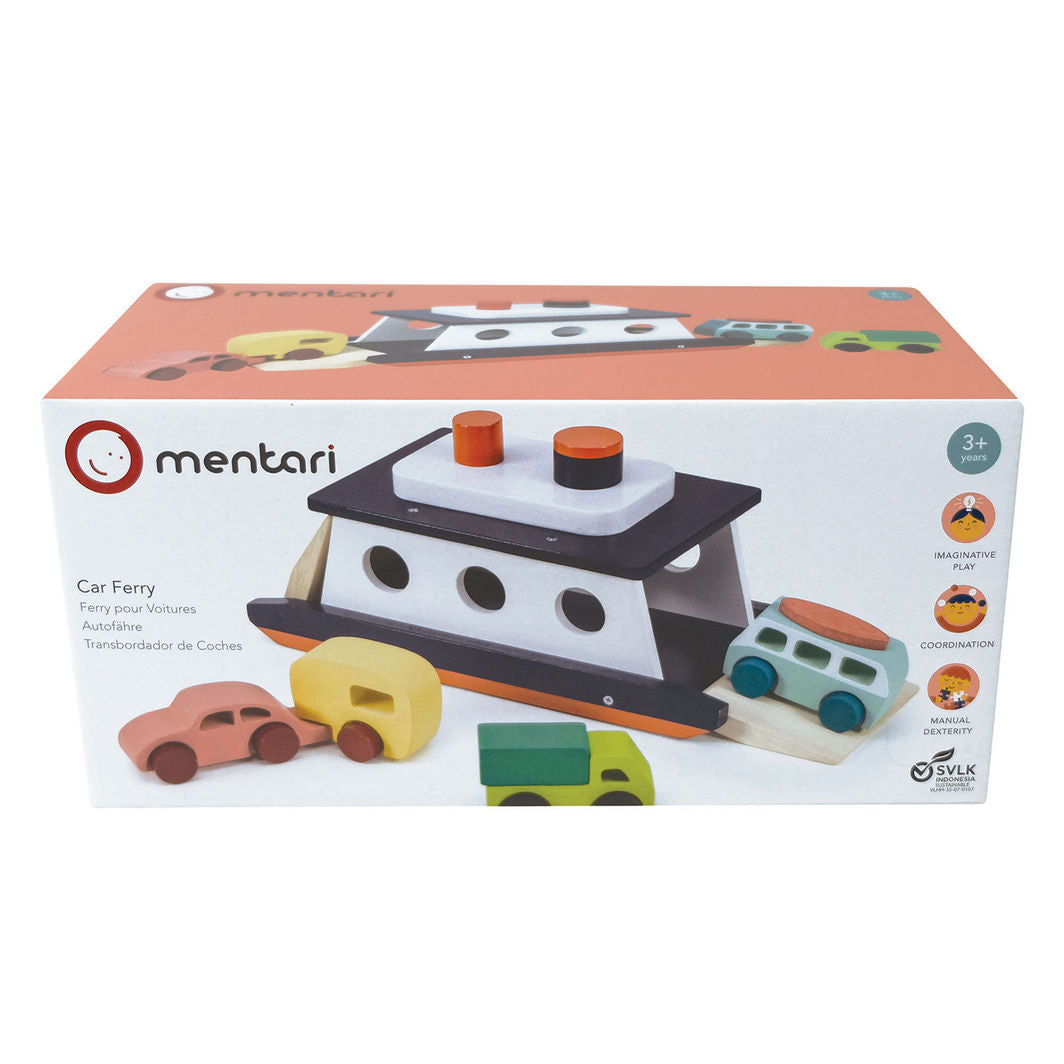 Mentari Wooden Car Ferry with Toy Cars