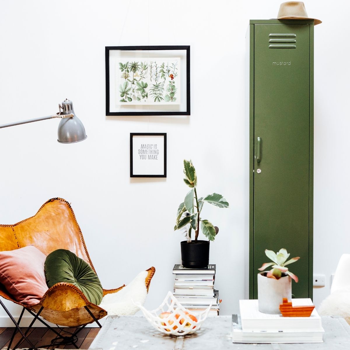 Mustard Made The Skinny Cabinet, Olive