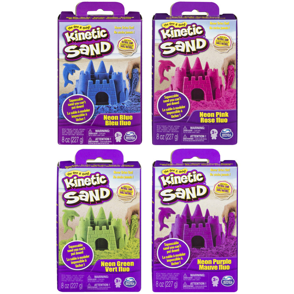 Kinetic Sand, Magical Sand, Neon Box - 4 Assorted Colors