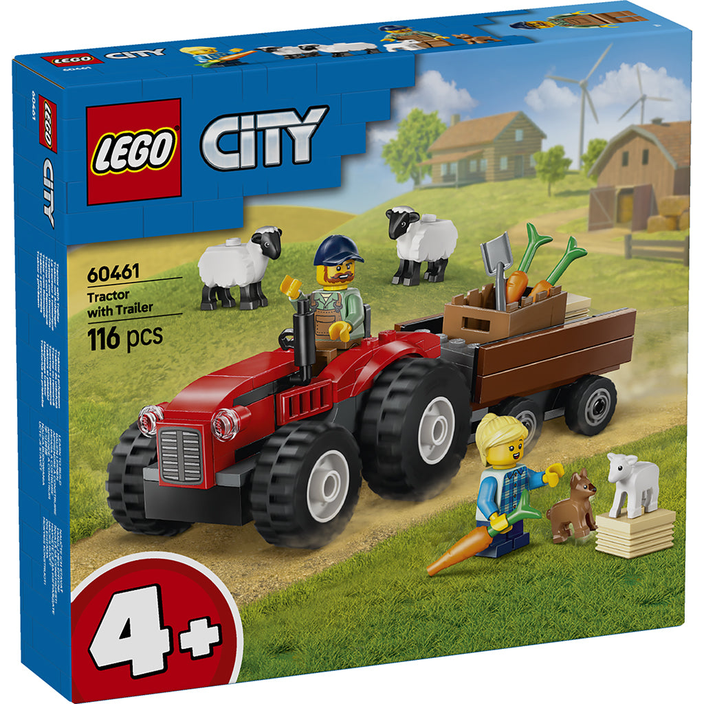 LEGO® City Great Vehicles, Red Tractor with Trailer and Sheep
