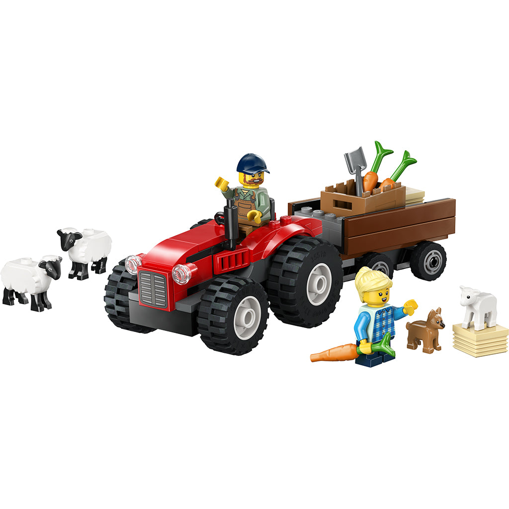 LEGO® City Great Vehicles, Red Tractor with Trailer and Sheep