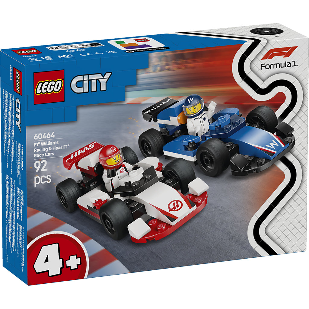 LEGO® City Project Alicia 2025, F1® Williams Racing and Haas F1® race cars