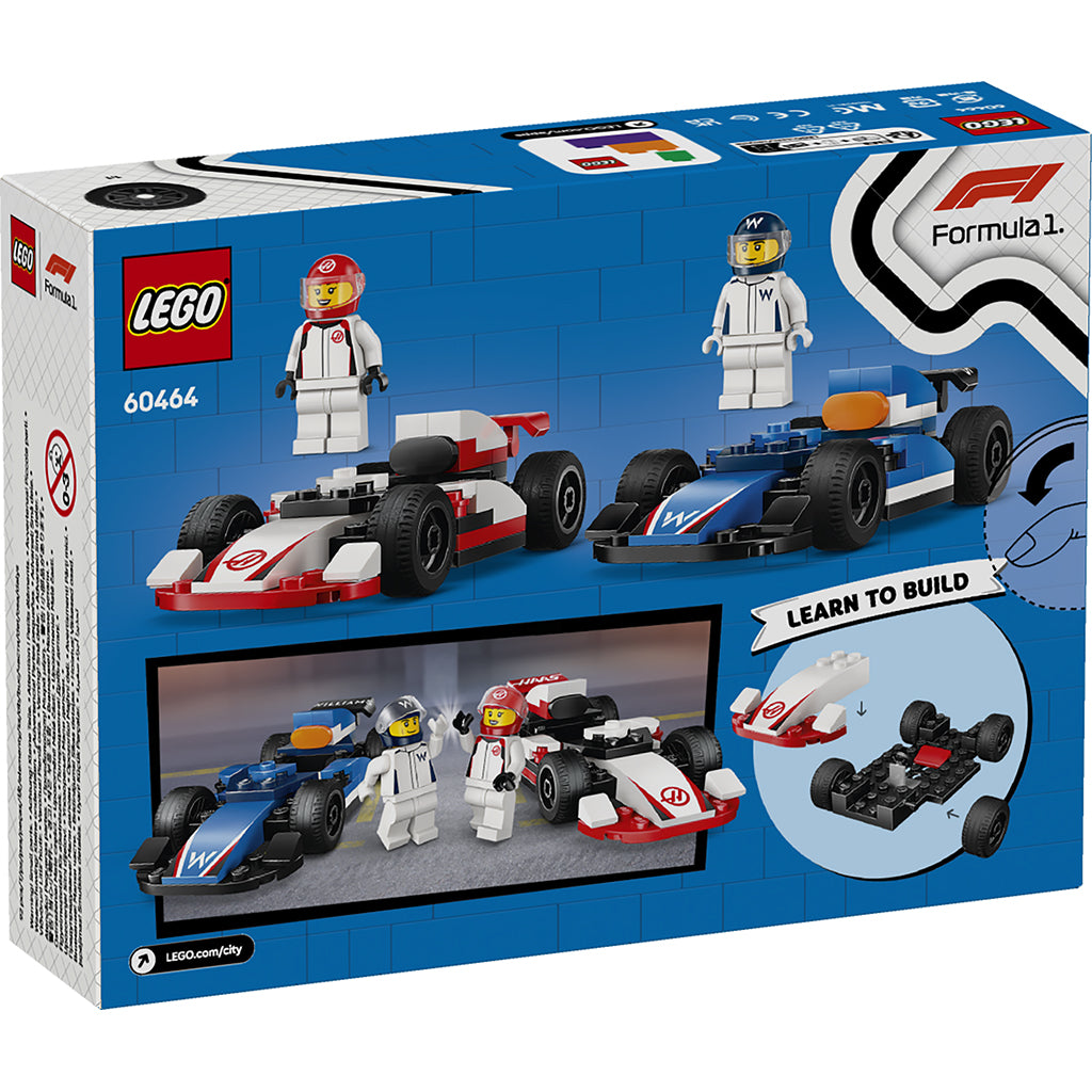 LEGO® City Project Alicia 2025, F1® Williams Racing and Haas F1® race cars