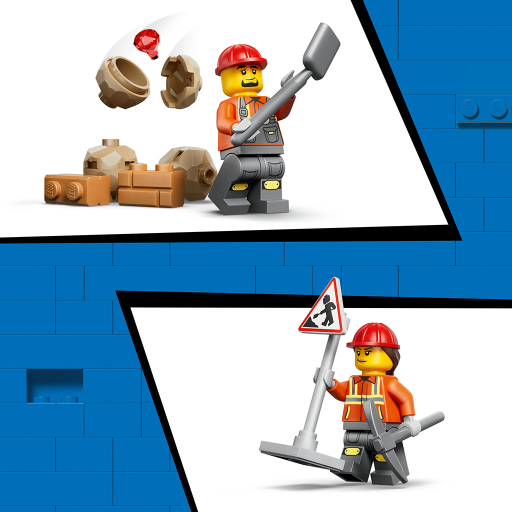 LEGO® City Yellow Backhoe Loader – Build-Your-Own Toy 60480