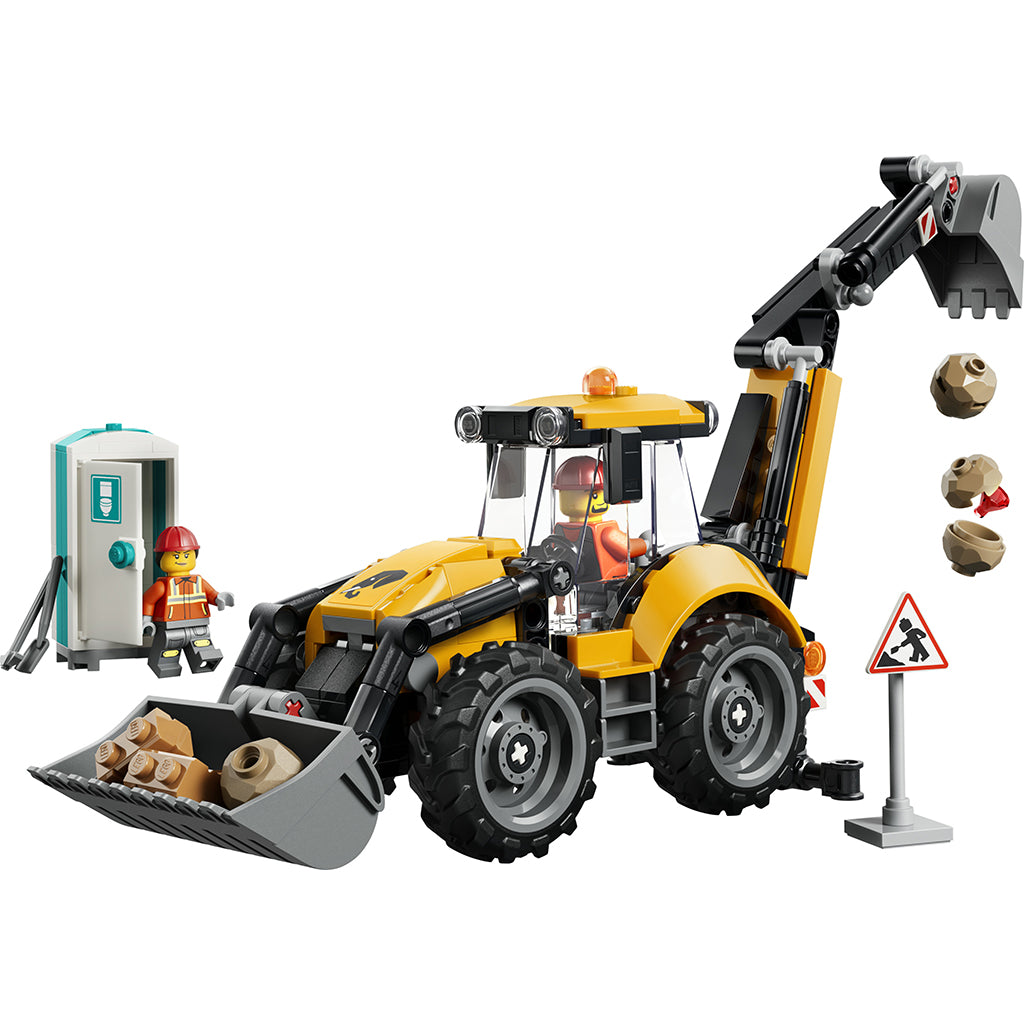 LEGO® City Yellow Backhoe Loader – Build-Your-Own Toy 60480