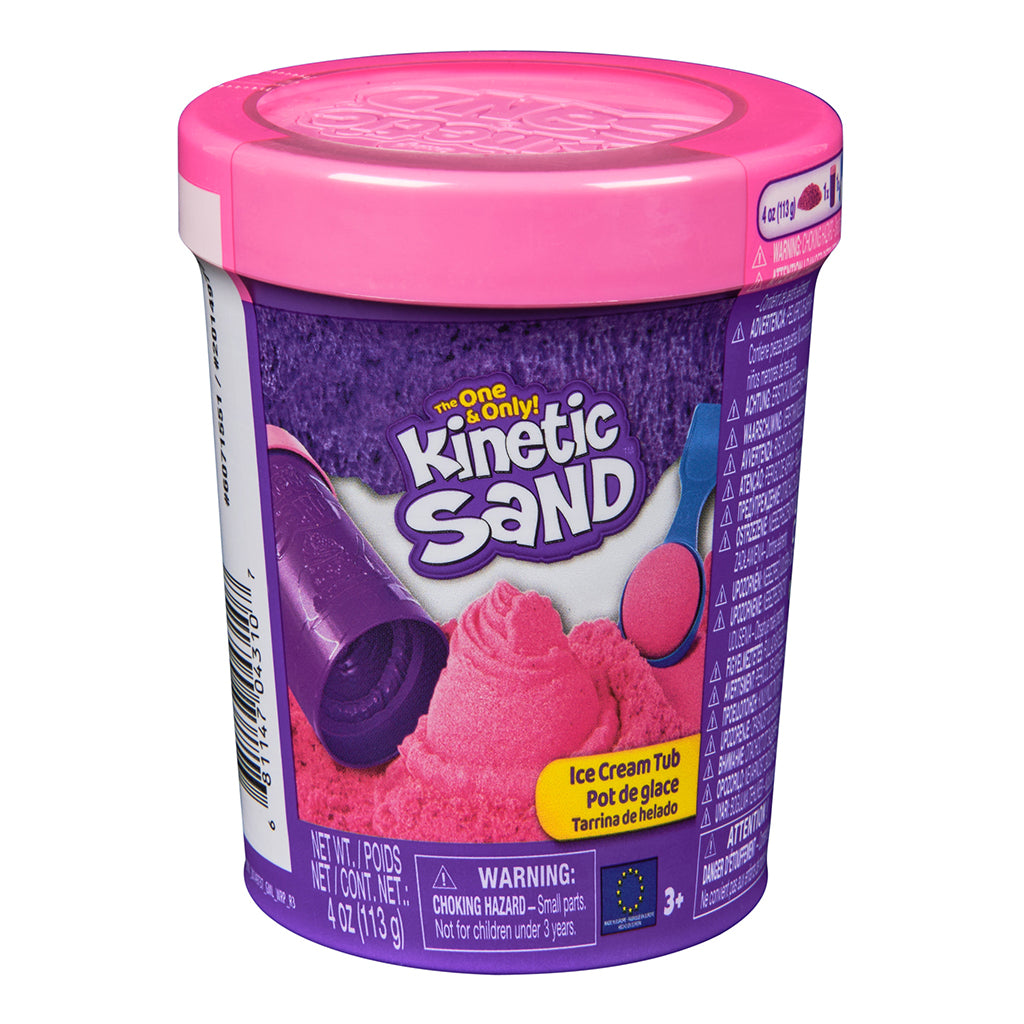 Kinetic Sand, Ice Cream Tub, 113g – 3 Assorted Colours