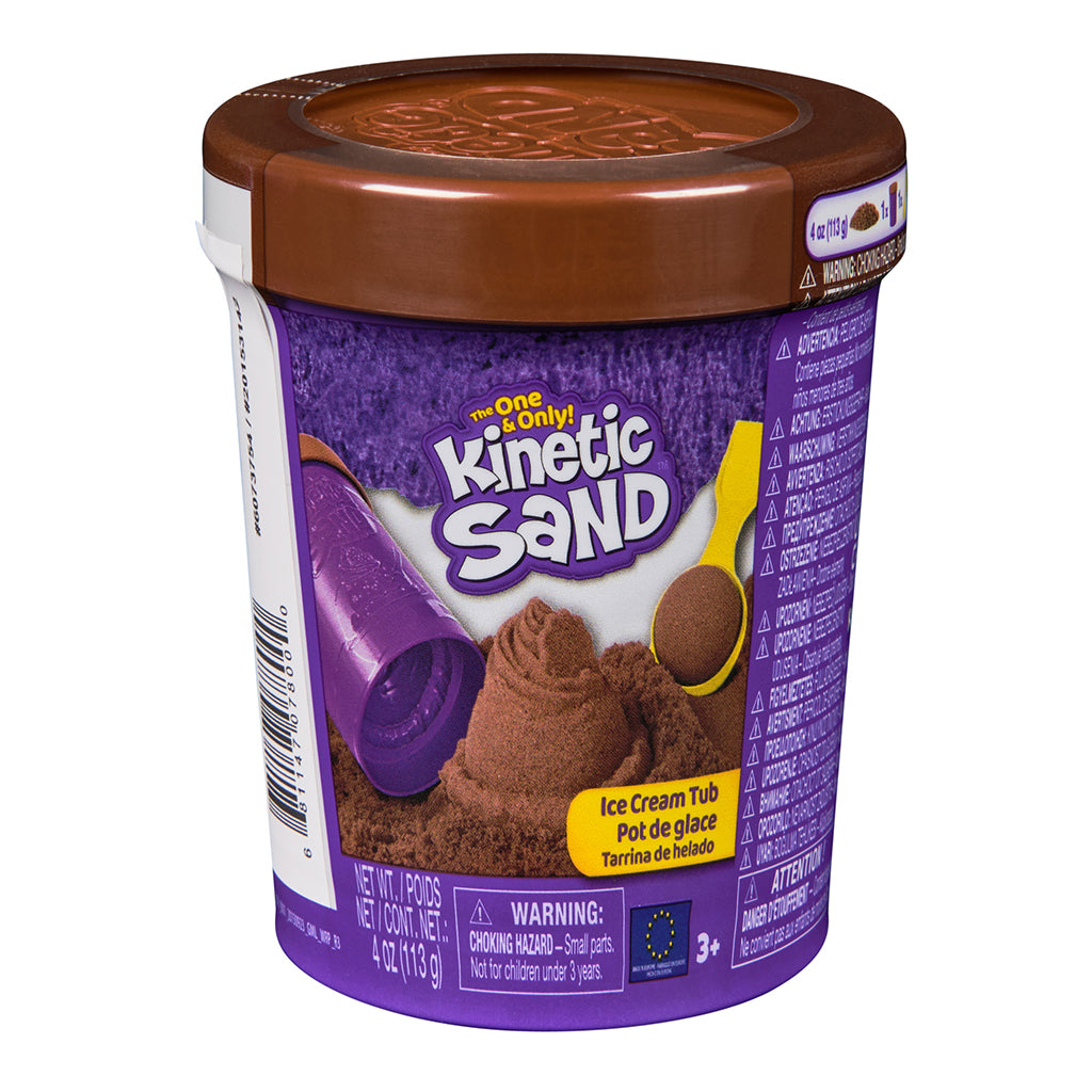 Kinetic Sand, Ice Cream Tub, 113g – 3 Assorted Colours