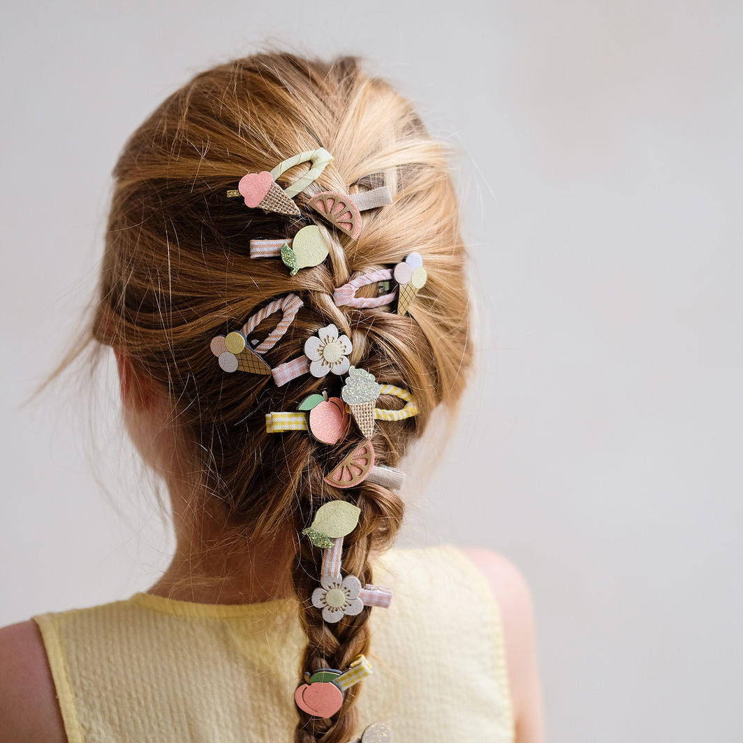Mimi &amp; Lula 5 Hair Clips, Mini Ice Cream Peaches and Cream