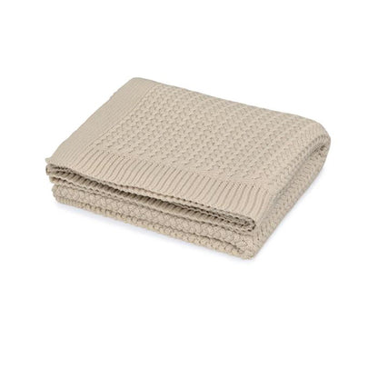 Cam Cam Harper Baby Knit Blanket, Latte