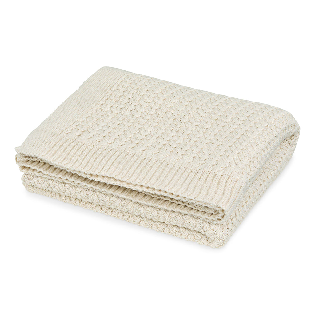 Cam Cam Harper Baby Knit Blanket, Off White