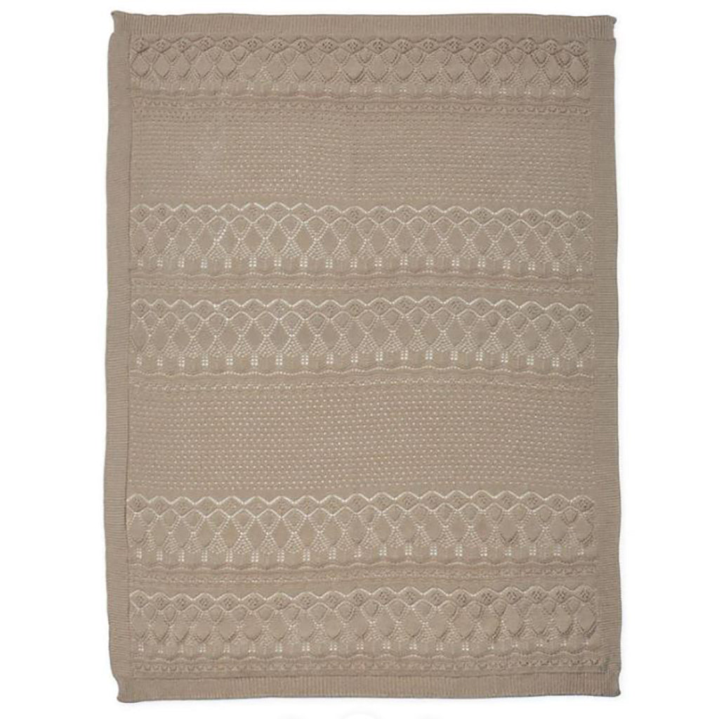 Cam Cam Pointelle Baby Knitted Blanket, Hazel