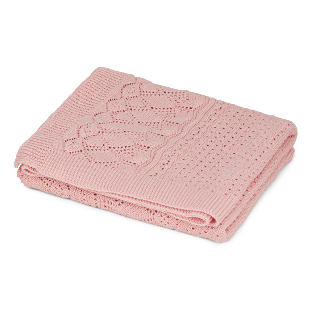 Cam Cam Pointelle Baby Knit Blanket, Sorbet