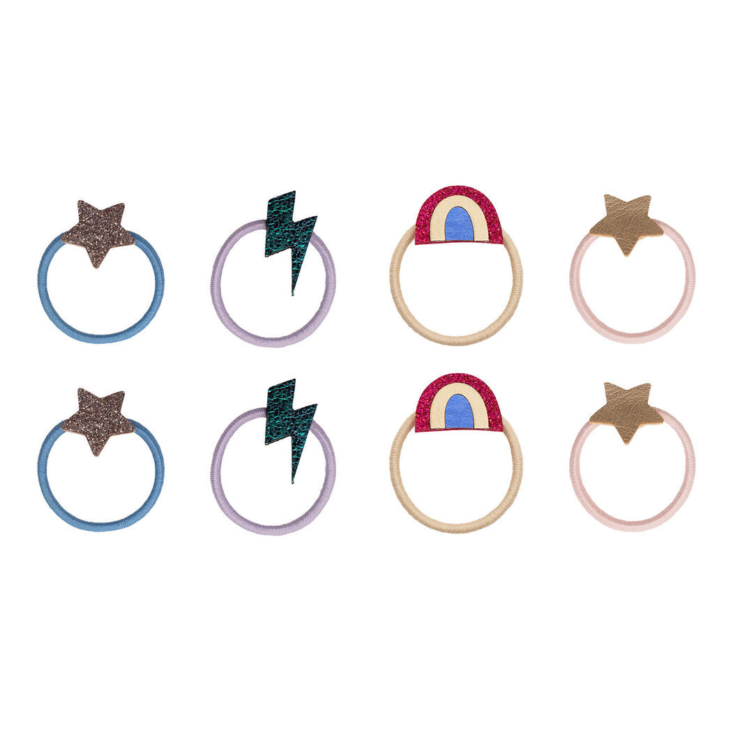 Mimi &amp; Lula - 8 Hårelastikker - Mini Rainbow Dancing Queen