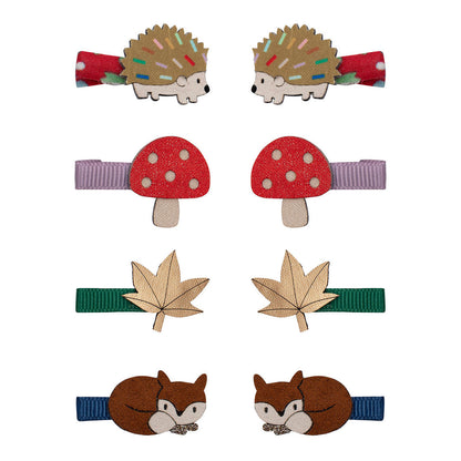 Mimi &amp; Lula Hårpynt, 8 hårclips - Mini Autumn Mushroom Village