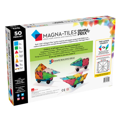 Magna-Tiles Grand Prix Frost, 50 Pieces
