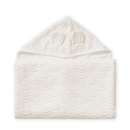 Cam Cam Junior Hooded Towel with Ears, Off-White
