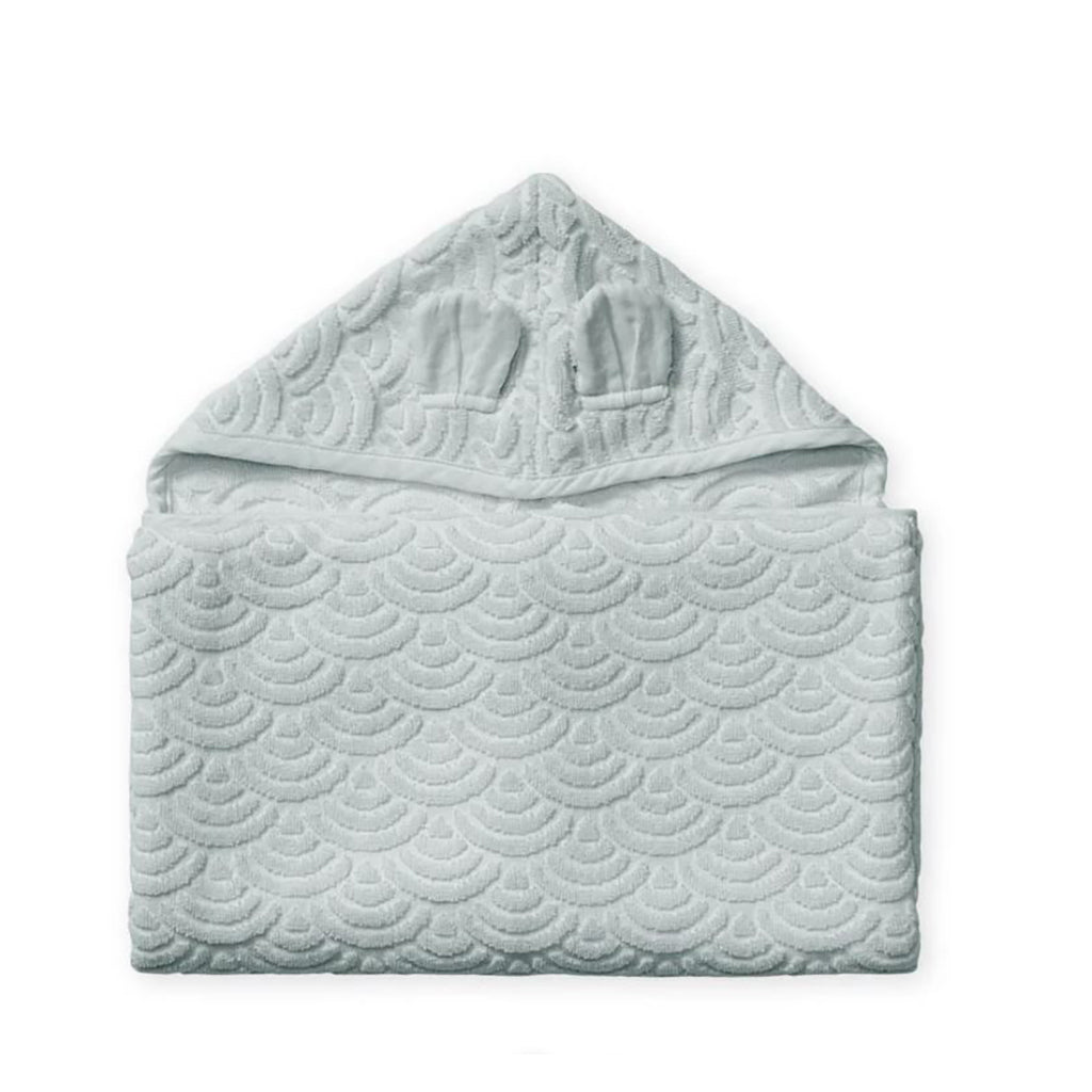 Cam Cam Junior Hooded Towel with Ears, Classic Grey