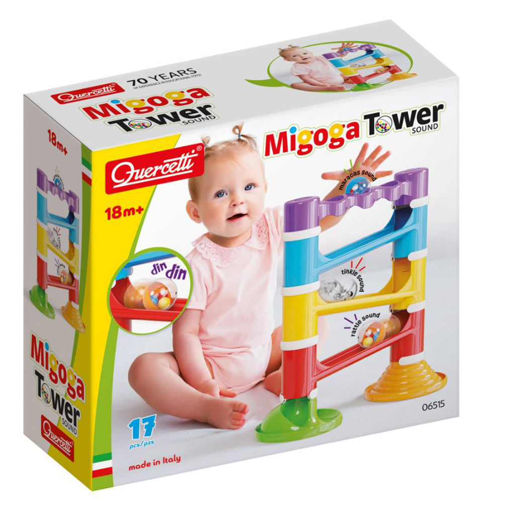 Quercetti Marble Run, Migoga Tower with Sound - 17 Pieces