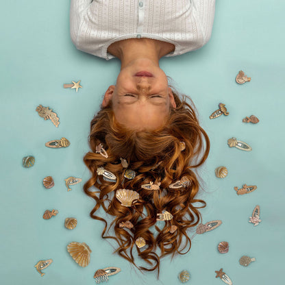 Mimi &amp; Lula 8 Hair Clips, Mini Mermaid Ocean Pearl