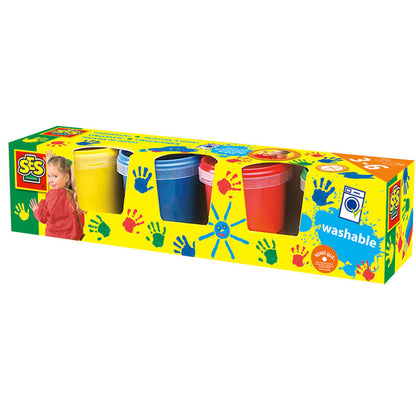 SES Creative, Finger Painting Set – 4 x 145 ml